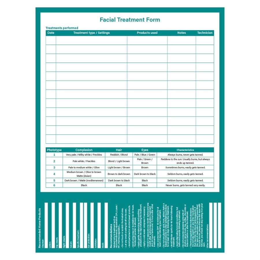 Client Index Card for Hair Removal - Image 2